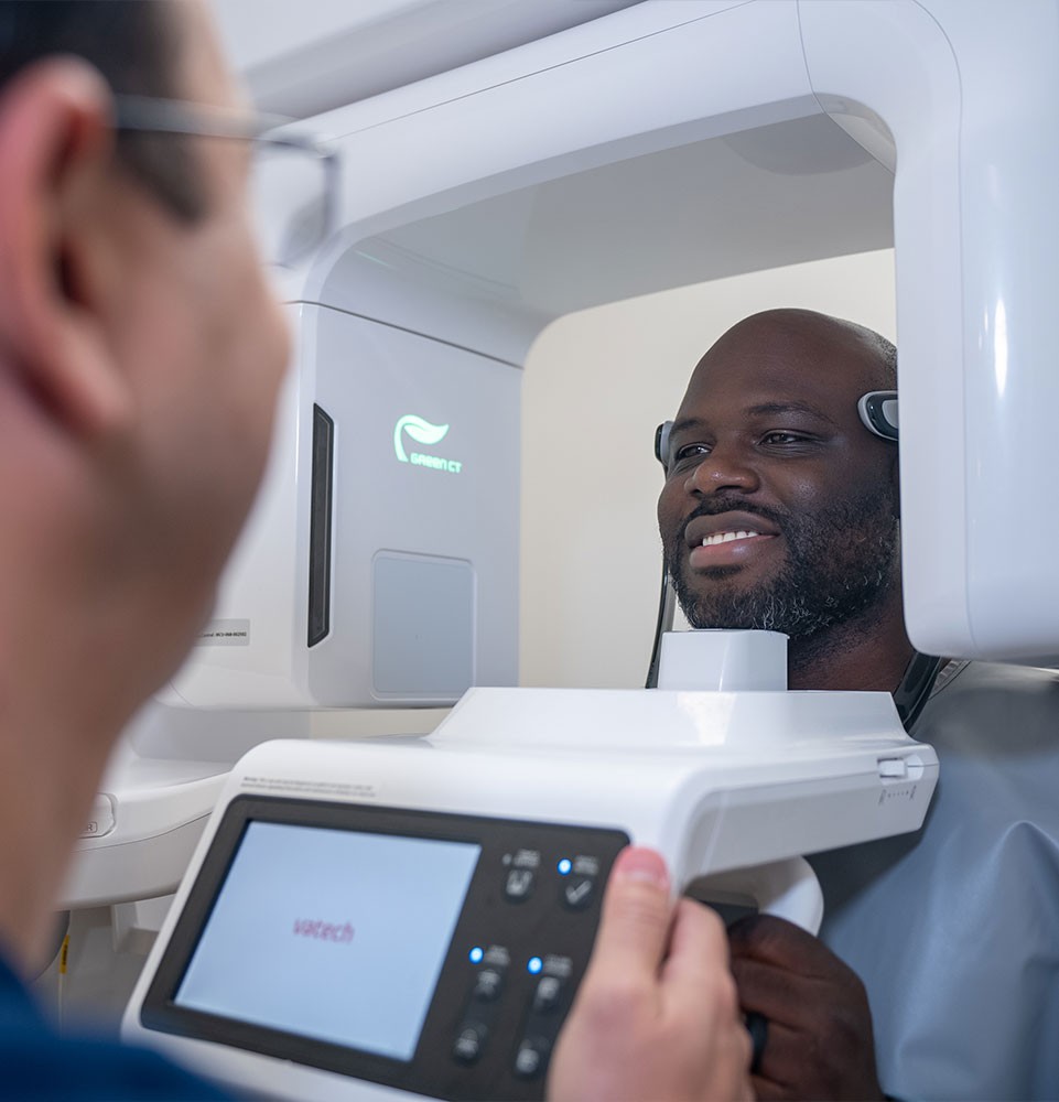 doctor diagnosing a patient with a tool