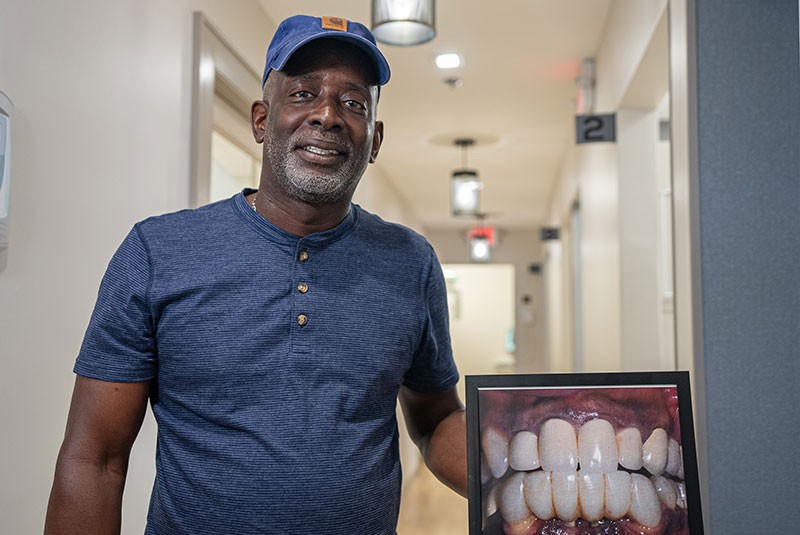Patient in the dental clinic